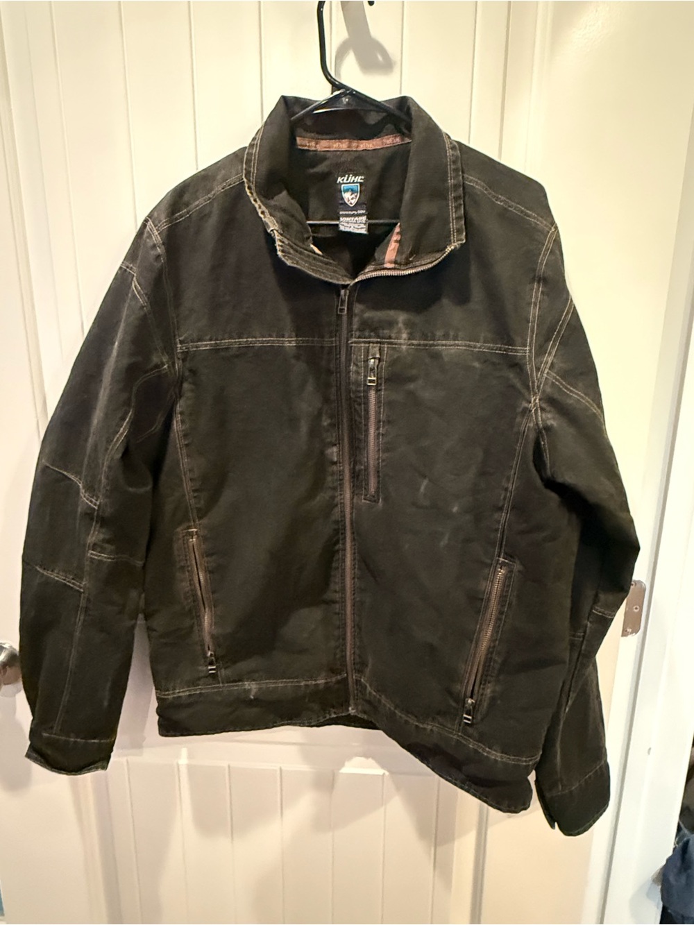 Kuhl Men's Brown Canvas Zip Front Work Jacket